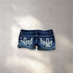 Telepatia Mid Rise Micro Denim Shorts